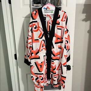 Karl Lagerfeld Black and Pink Graphic Top